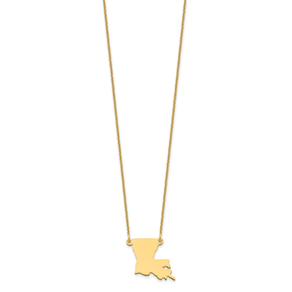 14KY Louisiana State Necklace