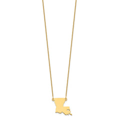 14KY Louisiana State Necklace