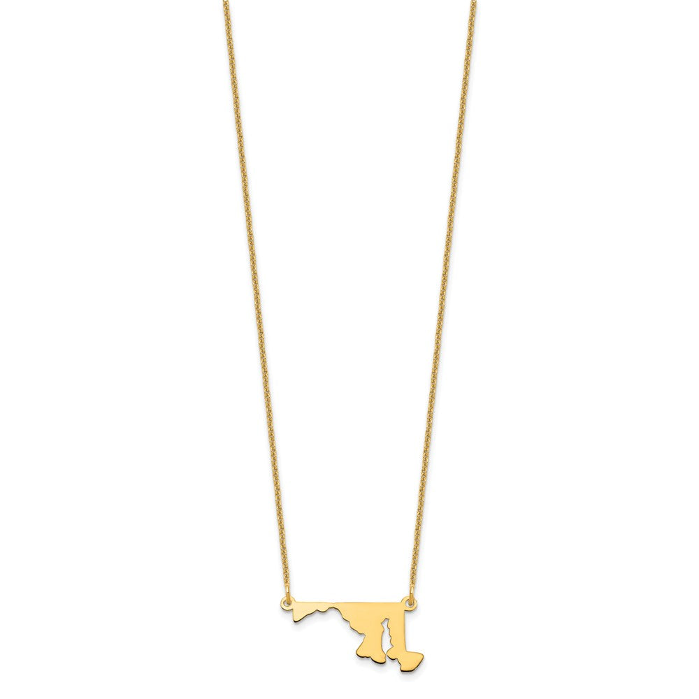 14KY Maryland State Necklace