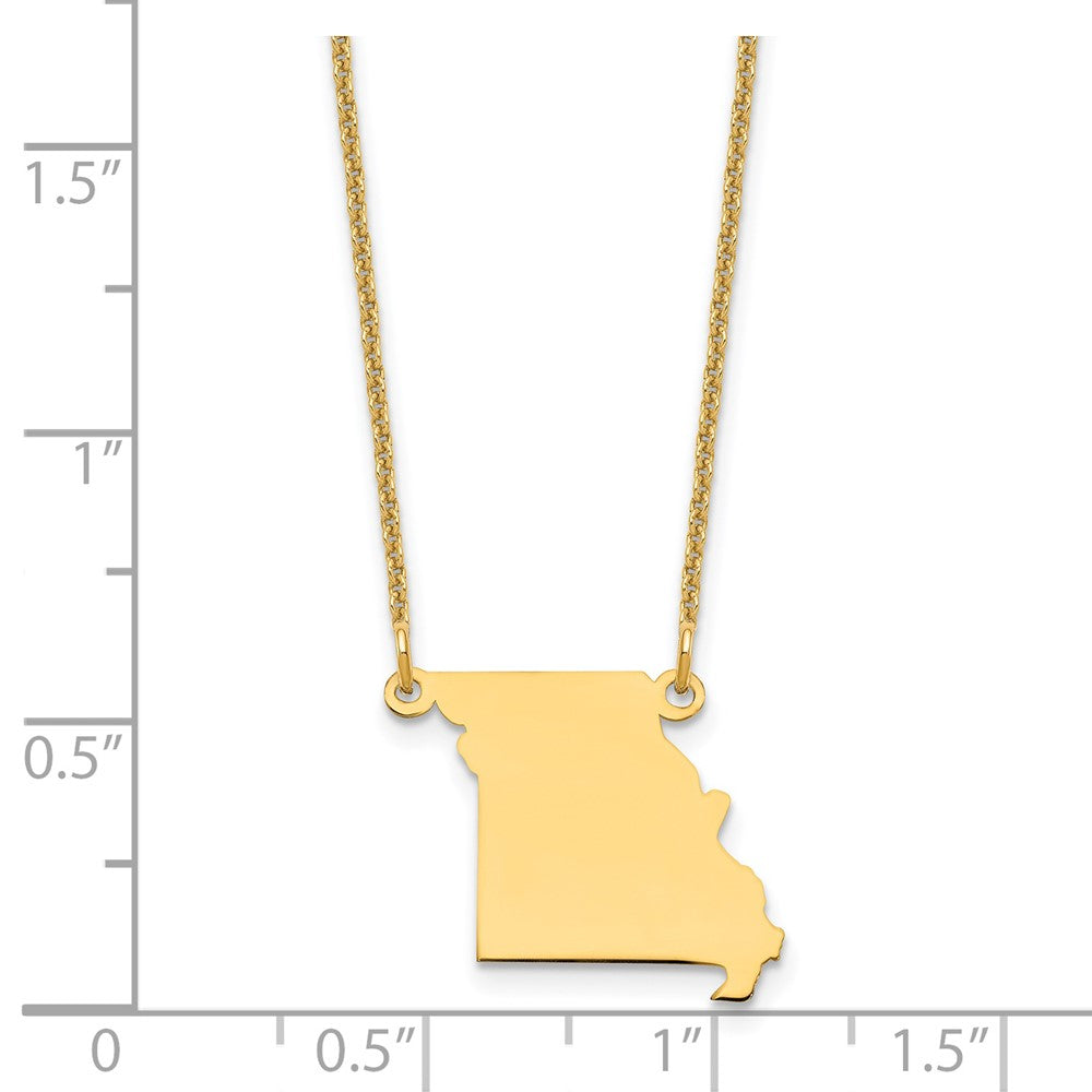 14KY Missouri State Necklace