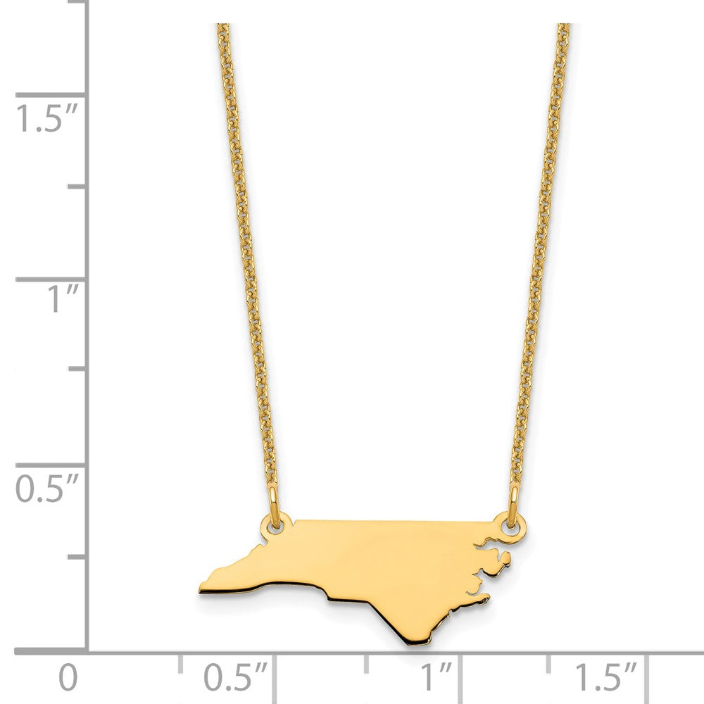 14KY North Carolina State Necklace