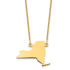 14KY New York State Necklace
