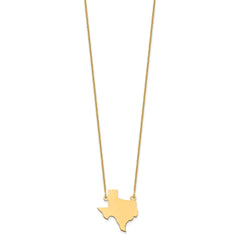 14KY Texas State Necklace