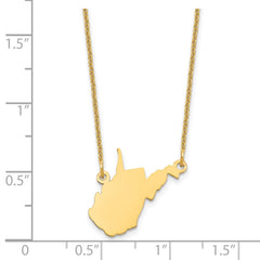 14KY Wisconsin State Necklace