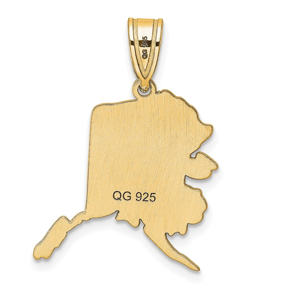 14KY Alaska State Pendant