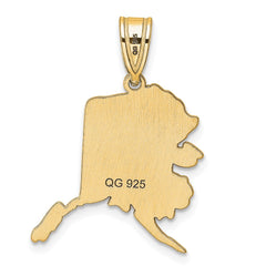 14KY Alaska State Pendant