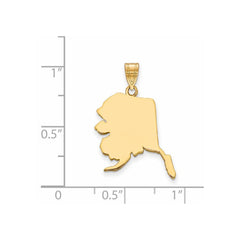 14KY Alaska State Pendant