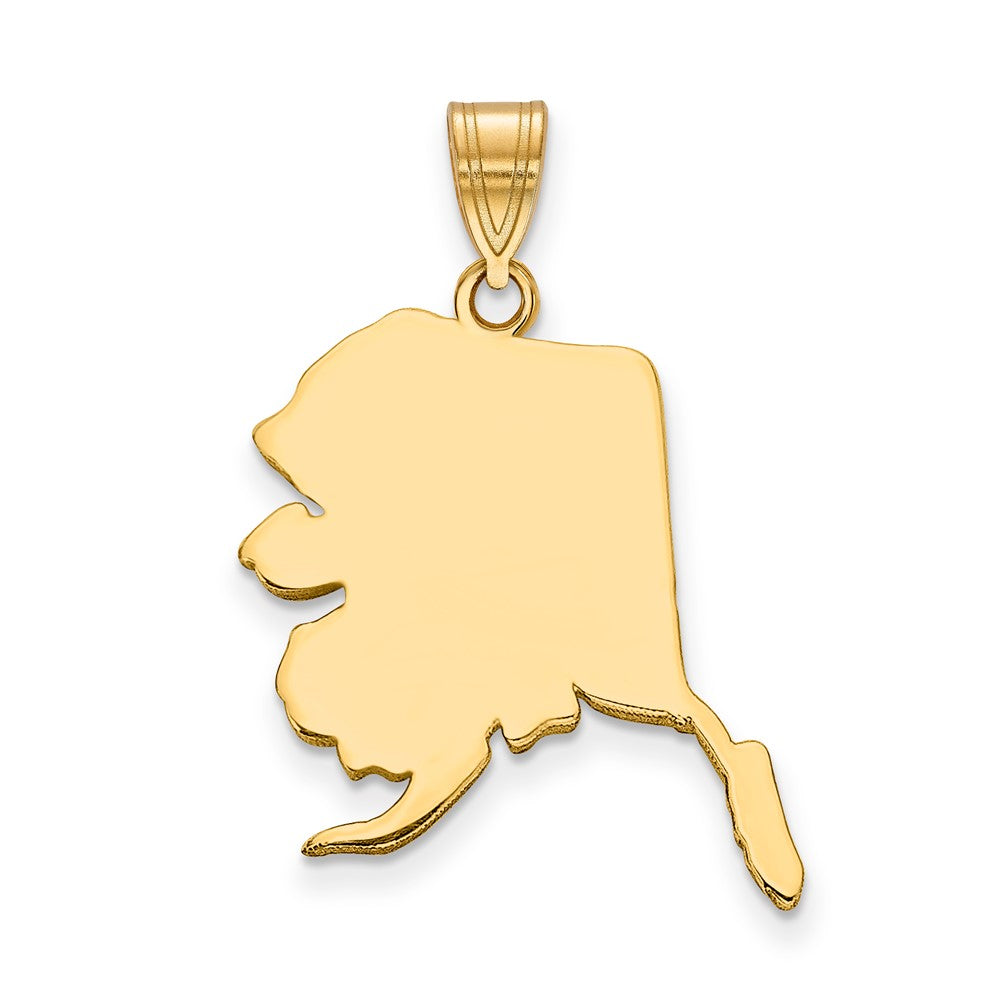 14KY Alaska State Pendant
