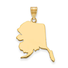14KY Alaska State Pendant