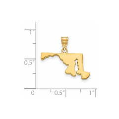 14KY Maryland State Pendant