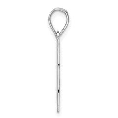 Sterling Silver/Rhodium-plated Florida State Pendant