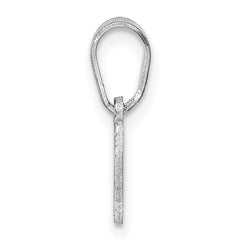 Sterling Silver/Rhodium-plated Hawaii State Pendant