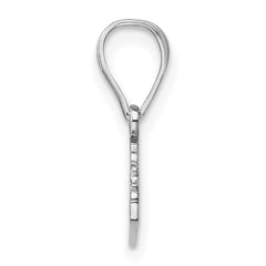 Sterling Silver/Rhodium-plated Kentucky State Pendant
