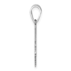 Sterling Silver/Rhodium-plated Maine State Pendant