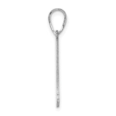 Sterling Silver/Rhodium-plated New Hampshire State Pendant