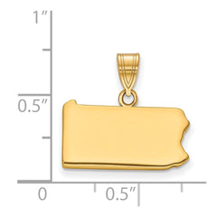 Sterling Silver/Gold-plated Pennsylvania State Pendant