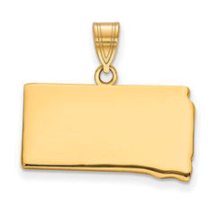 Sterling Silver/Gold-plated South Dakota State Pendant