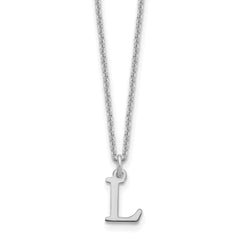 14KW Cutout Letter L Initial Necklace