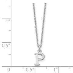 14KW Cutout Letter P Initial Necklace