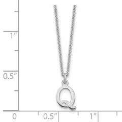 14KW Cutout Letter Q Initial Necklace