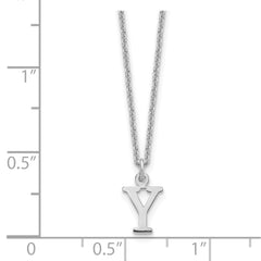 14KW Cutout Letter Y Initial Necklace