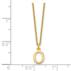 14KY Cutout Letter O Initial Necklace