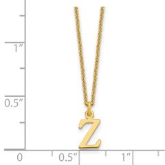 14KY Cutout Letter Z Initial Necklace