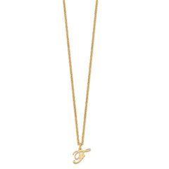Sterling Silver Gold-plated Letter F Initial Necklace
