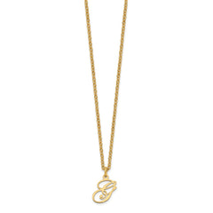 Sterling Silver Gold-plated Letter G Initial Necklace