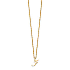 Sterling Silver Gold-plated Letter J Initial Necklace
