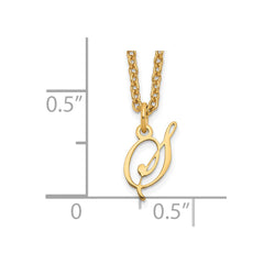 Sterling Silver Gold-plated Letter S Initial Necklace