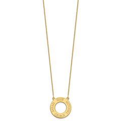 14k Yellow Gold Circle with 4 Name Necklace