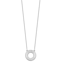 14k White Gold Circle with 2 Name Necklace