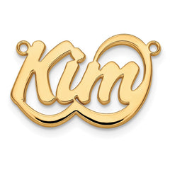 Sterling Silver/Gold-plated Swoop Name Plate - 2