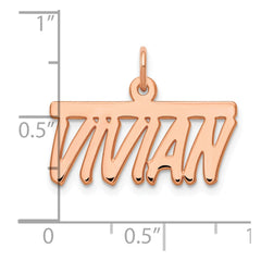 Sterling Silver/Rose-plated Top Bar Name Plate - 2