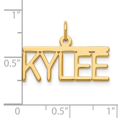 14k Yellow Gold Top Bar Name Plate - 2