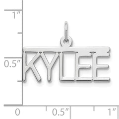 14k White Gold Top Bar Name Plate - 2