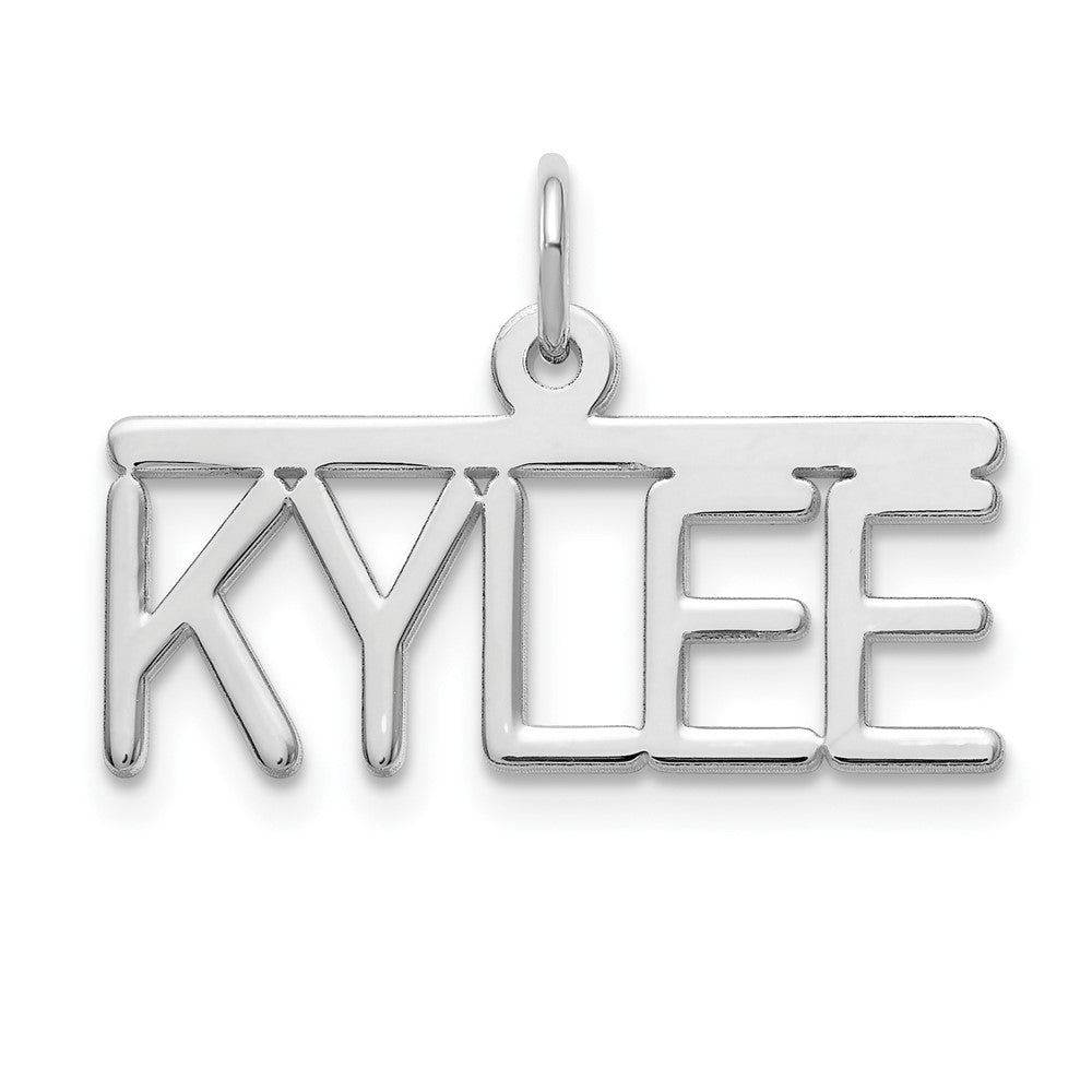14k White Gold Top Bar Name Plate - 2