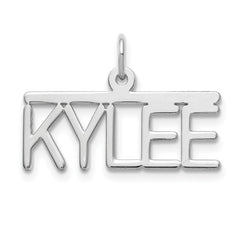 10k White Gold Top Bar Name Plate