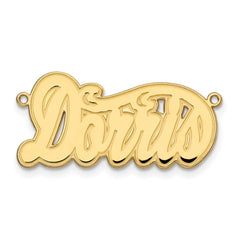 Sterling Silver/Gold-plated Etched Name Plate - 3