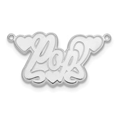 10k White Gold Etched Hearts name Plate
