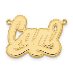 14k Yellow Gold Etched Name Plate