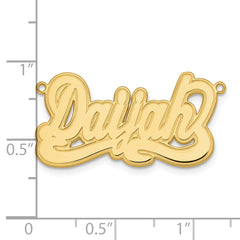 14k Rose Gold Etched Name Plate - 2