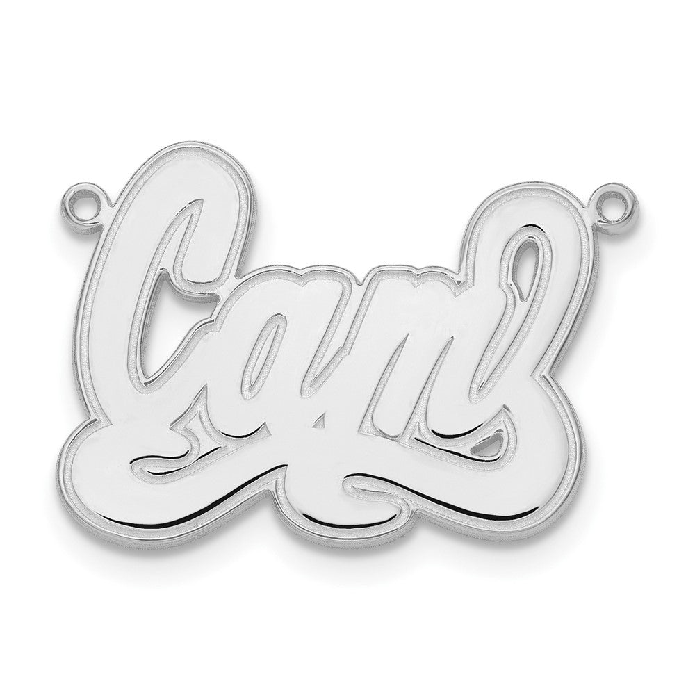 10k White Gold Etched Name Plate