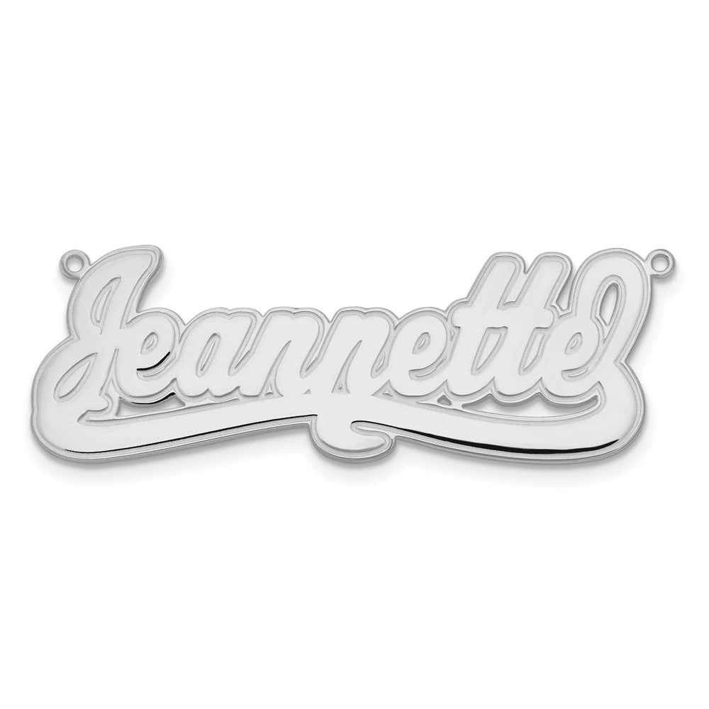 10k White Gold Etched Name Plate