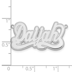 14k White Gold Etched Name Plate - 3