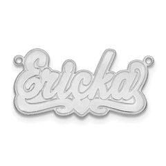 10k White Gold Etched Heart Name Plate