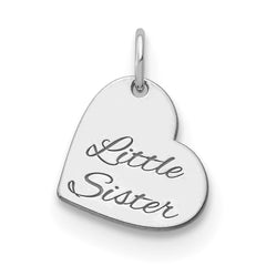 10k White Gold Personalized Heart Charm
