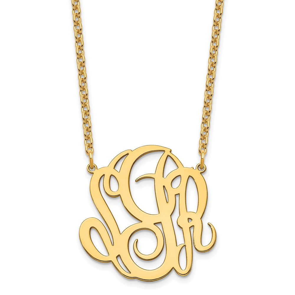 Sterling Silver/Gold-plated Monogram Necklace - 2