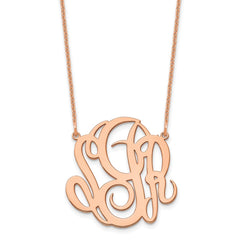 14k Rose Gold Monogram Necklace - 2